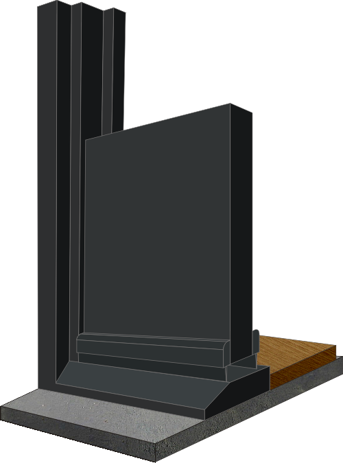 Sloped Exterior Threshold for Modern Steel Doors Sloped Exterior Threshold for Modern Steel Doors