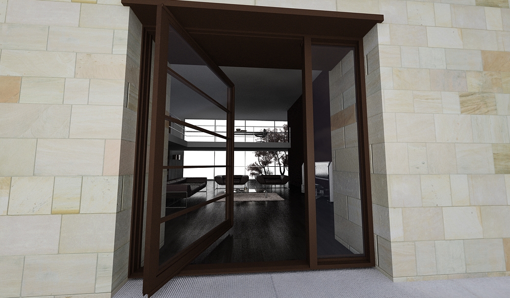 Modern Steel Pivot Glass Doors by Door 1000 x 586 · 389 kB · jpeg
