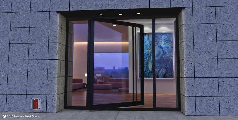 Pivot Front Doors Glass Metal View Glass Doors